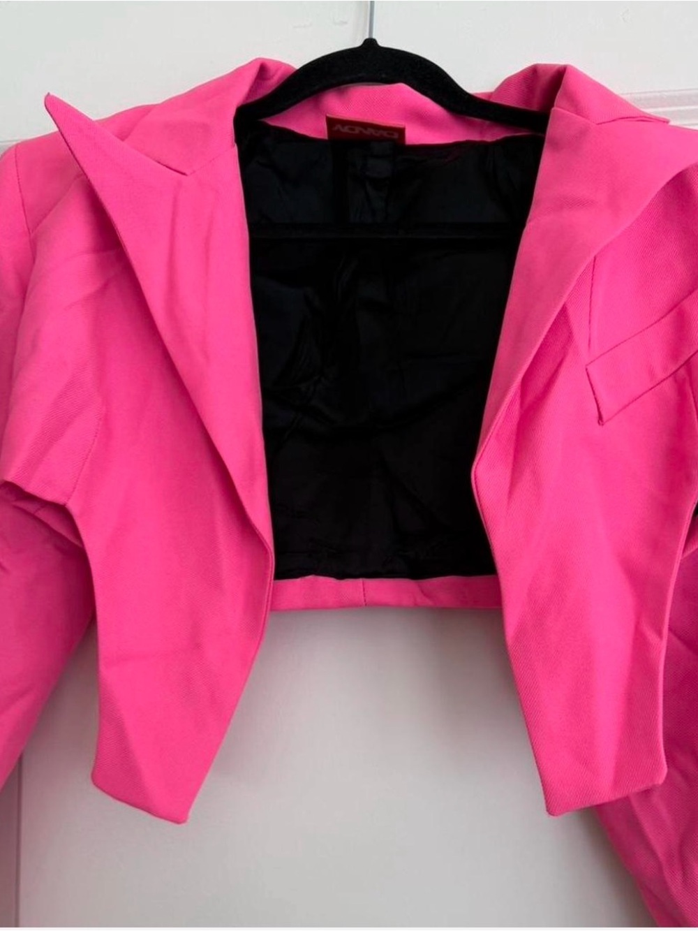 Cropped Pink Womens Blazer Jacket